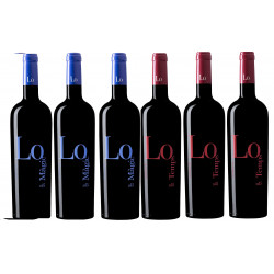 Caja de 6 - 3 de LO MAGIC i 3 de Lo Temps - Celler LO - DO Priorat - Negre 
